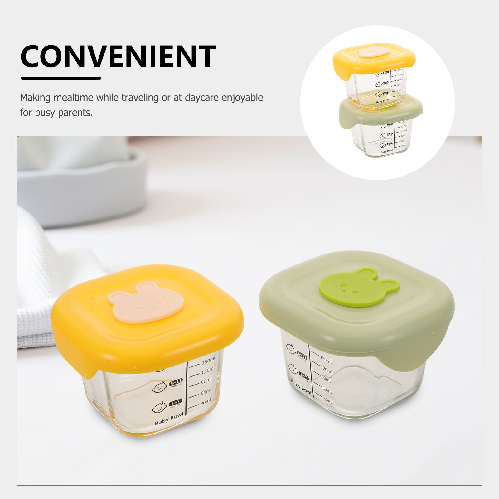 2 contenitori per conservare g - Baby Food Jars With Lids recensione e prezzo